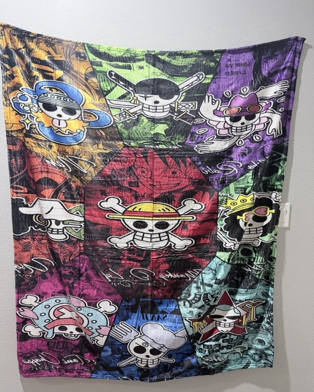 Copied - One Piece Anime Fleece Blanket Throw 60x50 Multicolor Soft Warm New.￼